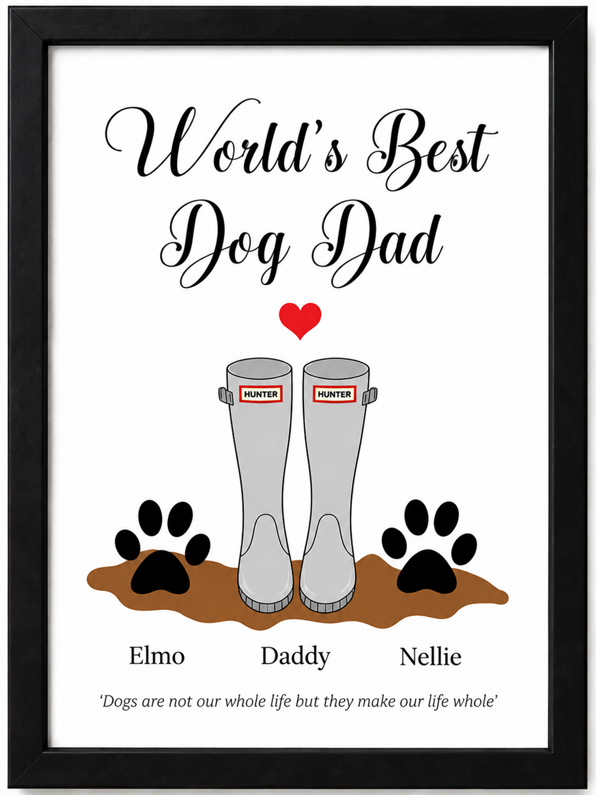 Personalised Family Welly Print – People & Pets
