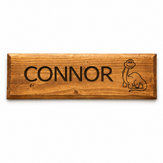 Personalised Wooden Kids Door Sign – Custom Name Plaque