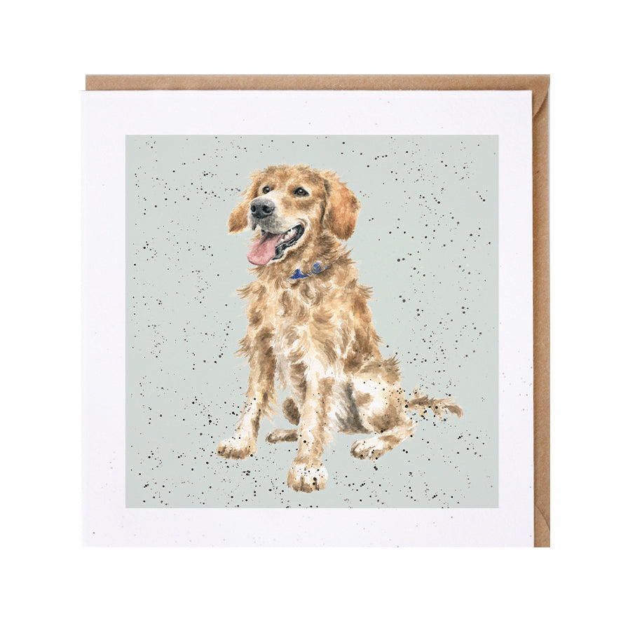 Wrendale Golden Retriever Dog Greetings Card