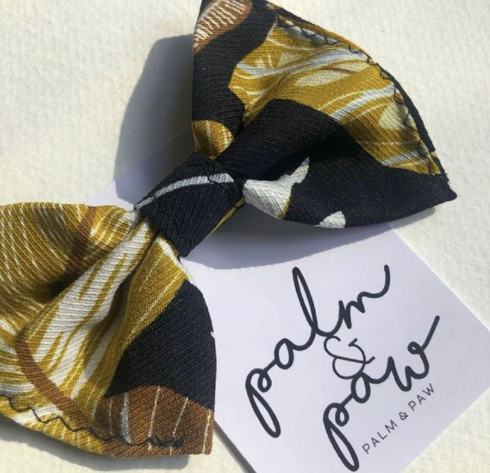 Palm & Paw Autumnal Tropics Print Dog Bow Tie