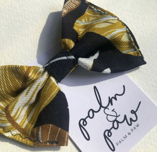 Palm & Paw Autumnal Tropics Print Dog Bow Tie