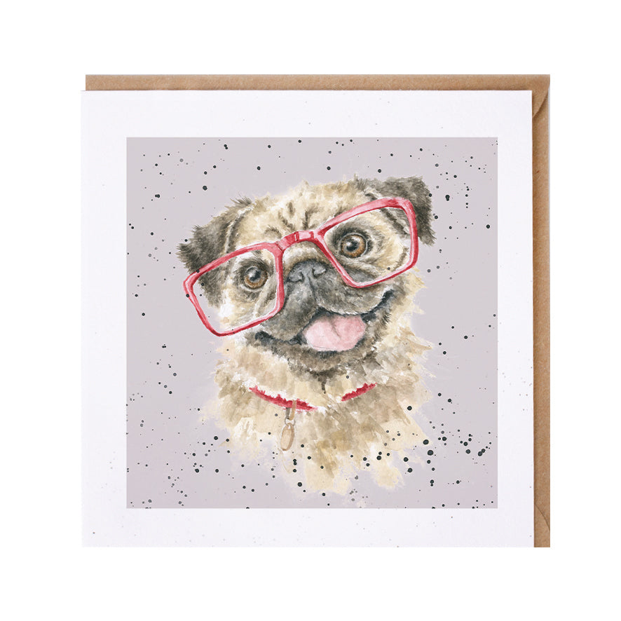 Wrendale Pug Dog Greetings Card