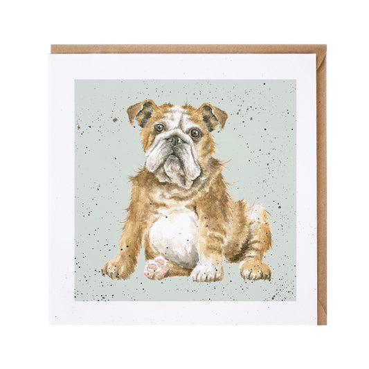 Wrendale British Bulldog Greetings Card