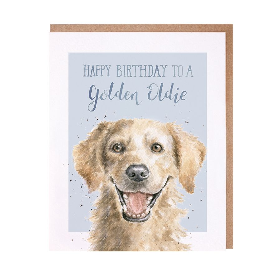 Wrendale 'Golden Oldie' Retriever Dog Greetings Card