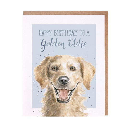 Wrendale 'Golden Oldie' Retriever Dog Greetings Card
