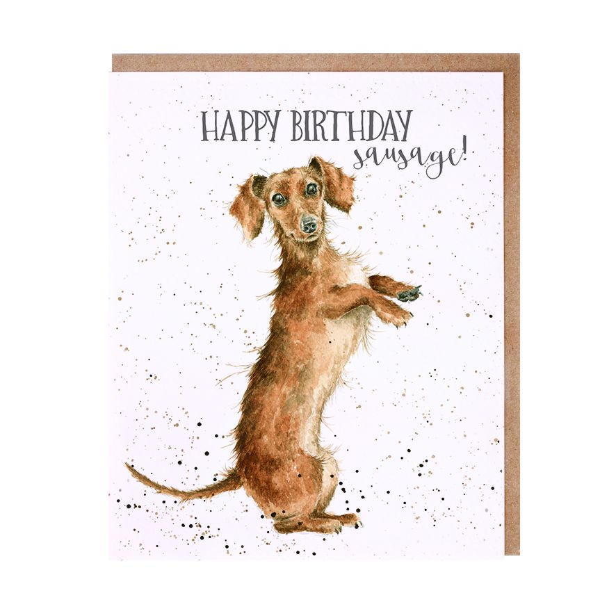 Wrendale 'Sausage' Dachshund Dog Birthday Card