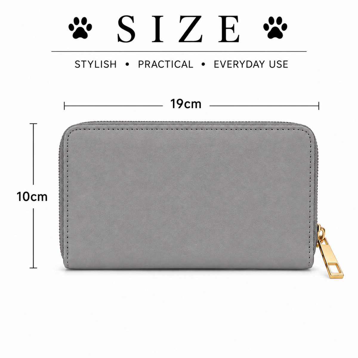 Black leather wallet with a strap on a white background