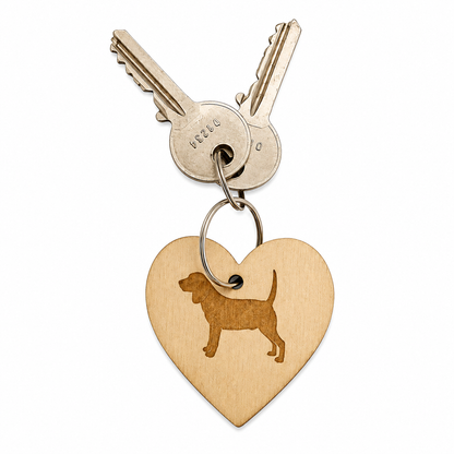 Handmade Wooden Heart Animal Keyring – Choose Your Design