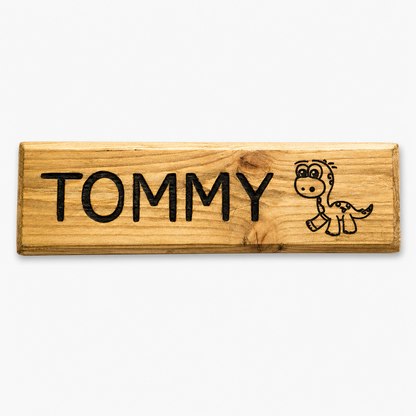 Personalised Wooden Kids Door Sign – Custom Name Plaque