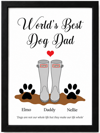 Personalised Family Welly Print – People & Pets