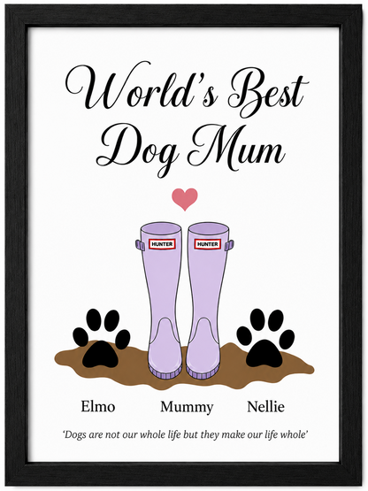 Personalised Family Welly Print – People & Pets