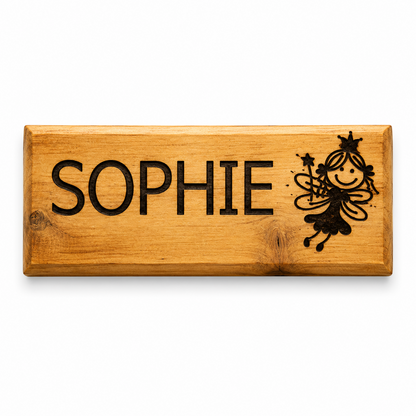 Personalised Wooden Kids Door Sign – Custom Name Plaque