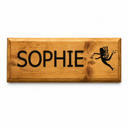 Personalised Wooden Kids Door Sign – Custom Name Plaque