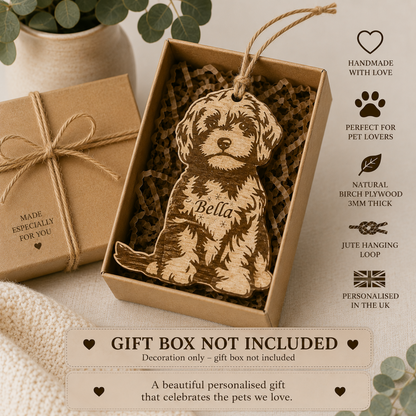 Personalised Wooden Pet Christmas Decoration – Dog, Cat or Horse