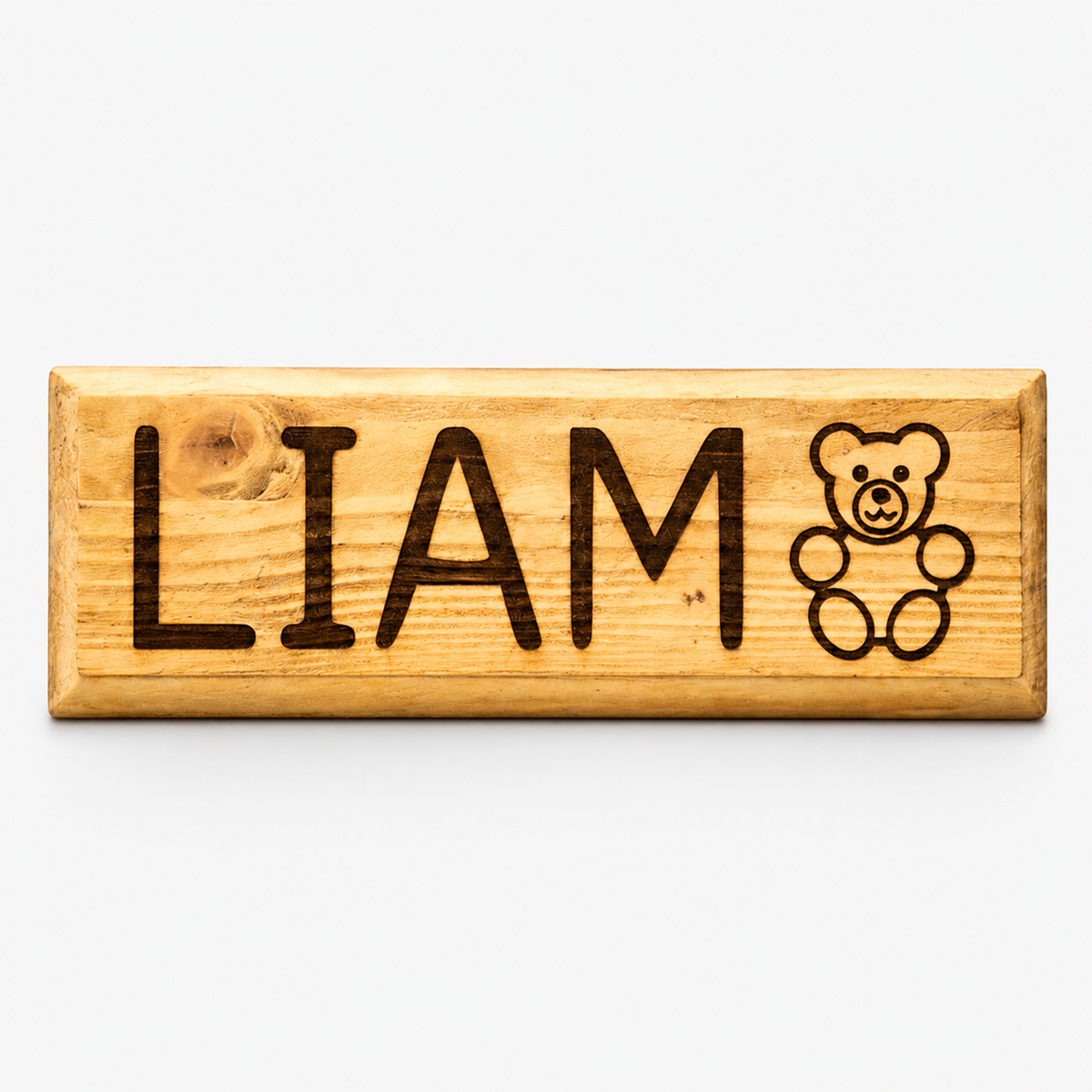 Personalised Wooden Kids Door Sign – Custom Name Plaque