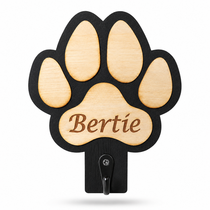 Personalised Wooden Dog Lead Holder – Single or Double