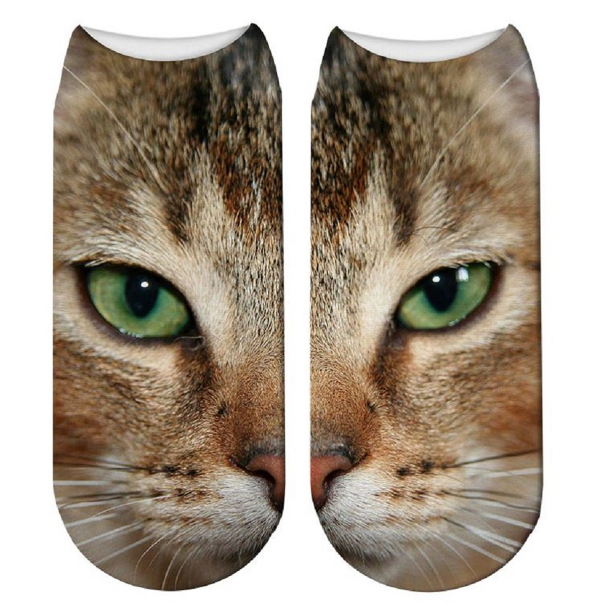 Cat Print Trainer Socks